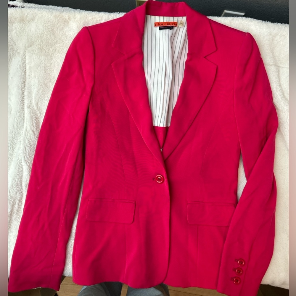 Alice and Olivia pink blazer